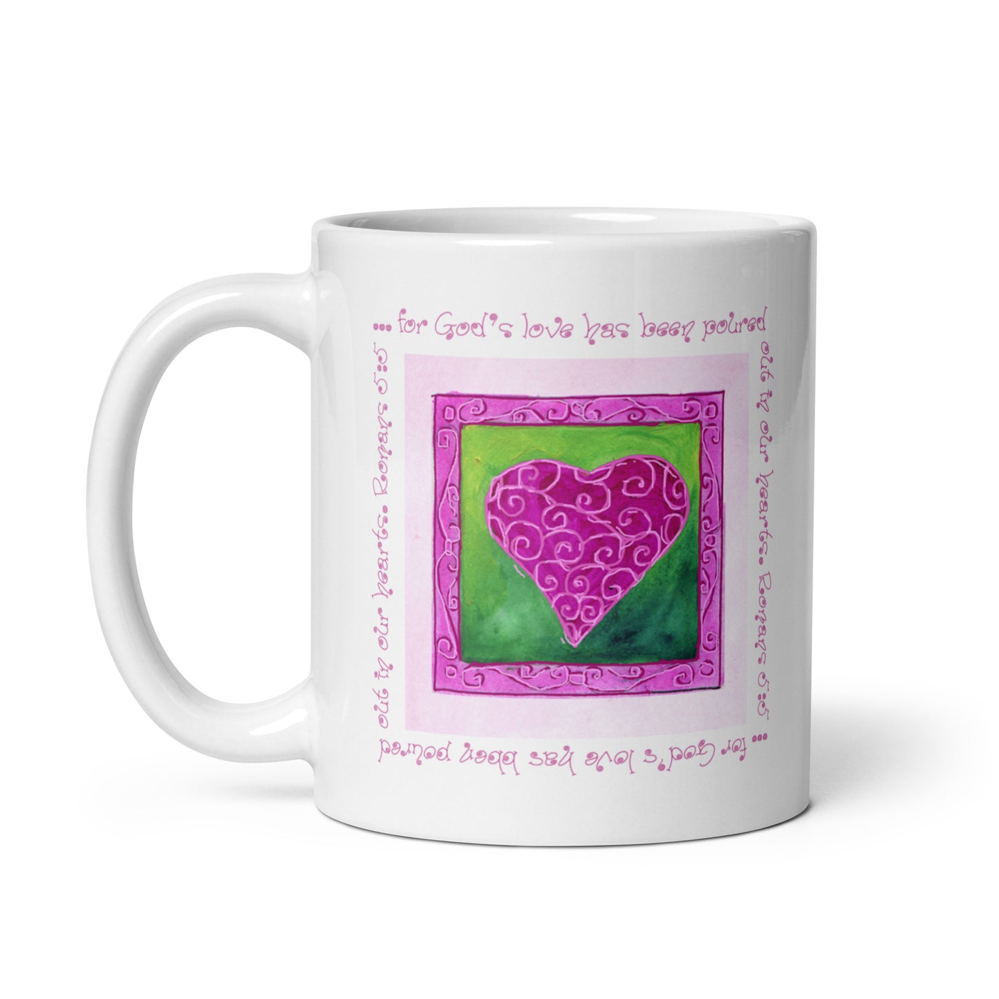 Bright Pink - Pink Heart Mug