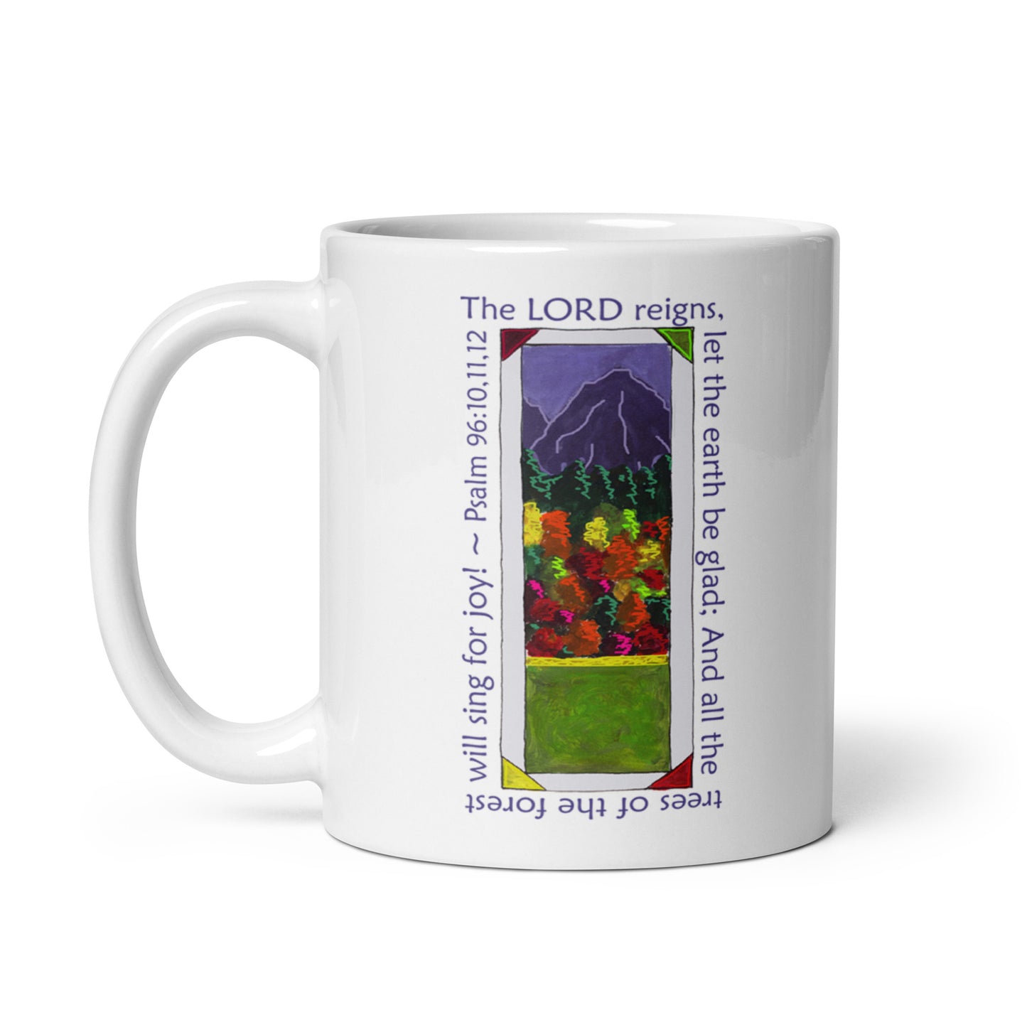 Heavenly Blue - Fall Leaves Mug