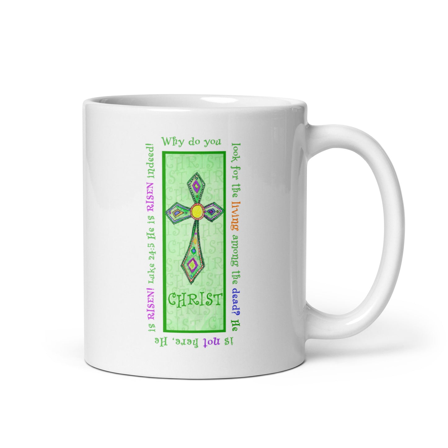 Lively Green - Jeweled Cross Mug