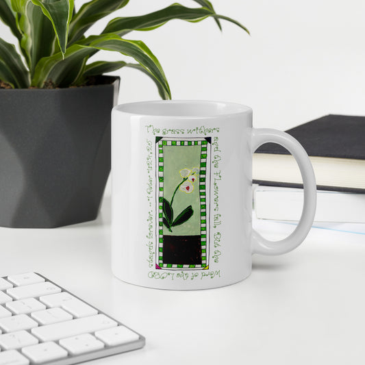 Lively Green - White Orchid Mug