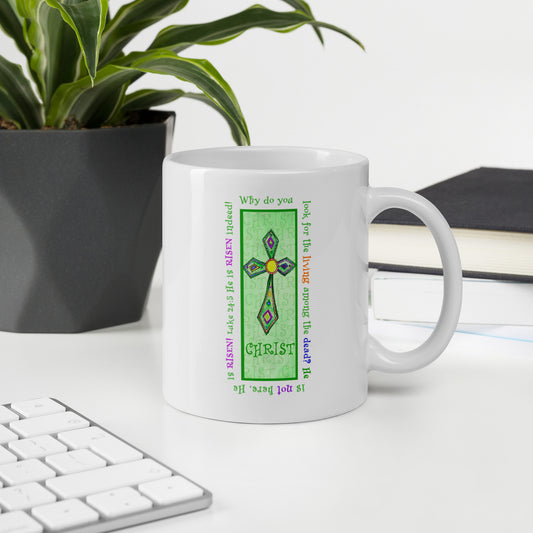 Lively Green - Jeweled Cross Mug