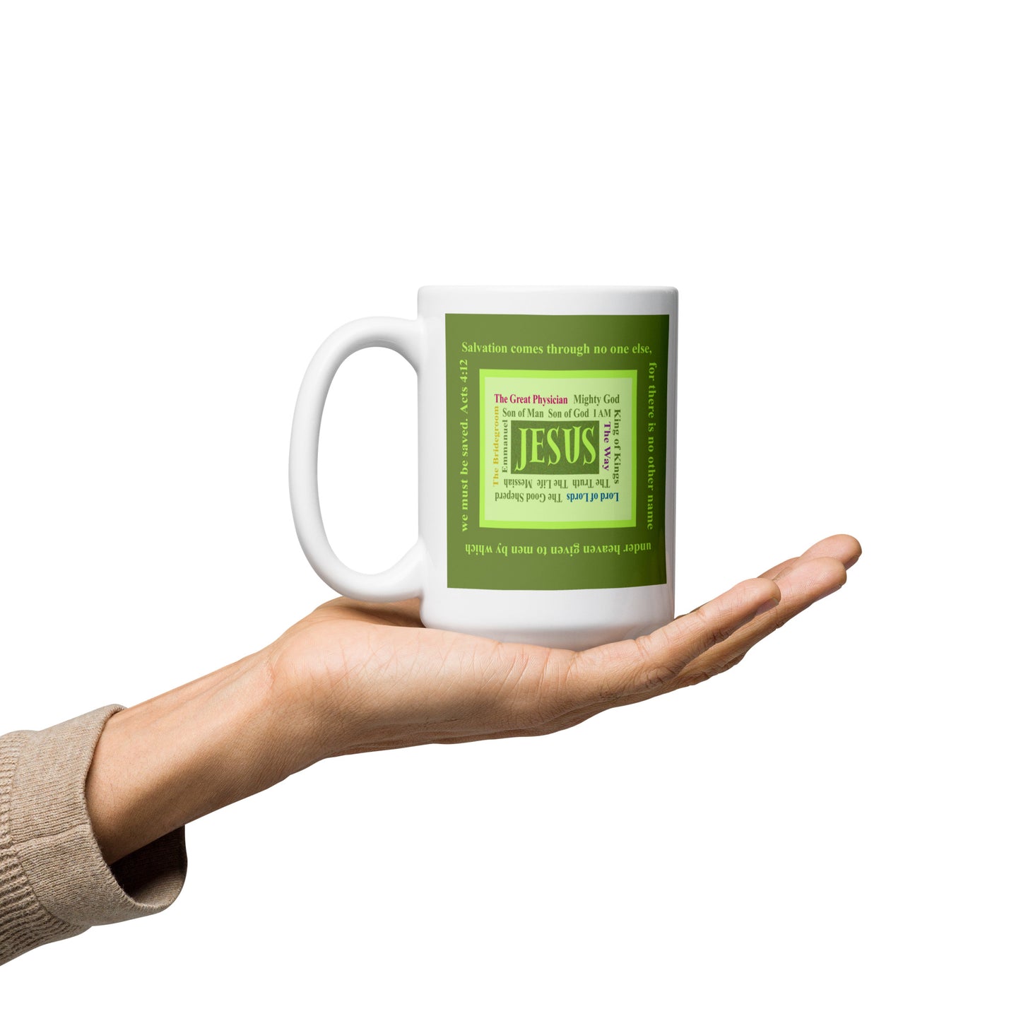 Lively Green - Names of Jesus Mug