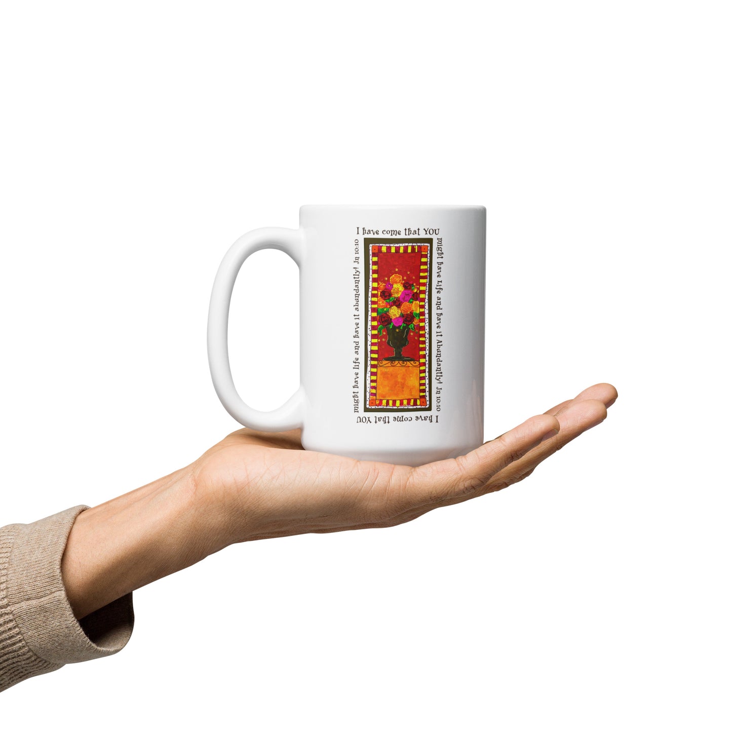 Vivid Orange - Abundant Flowers Mug