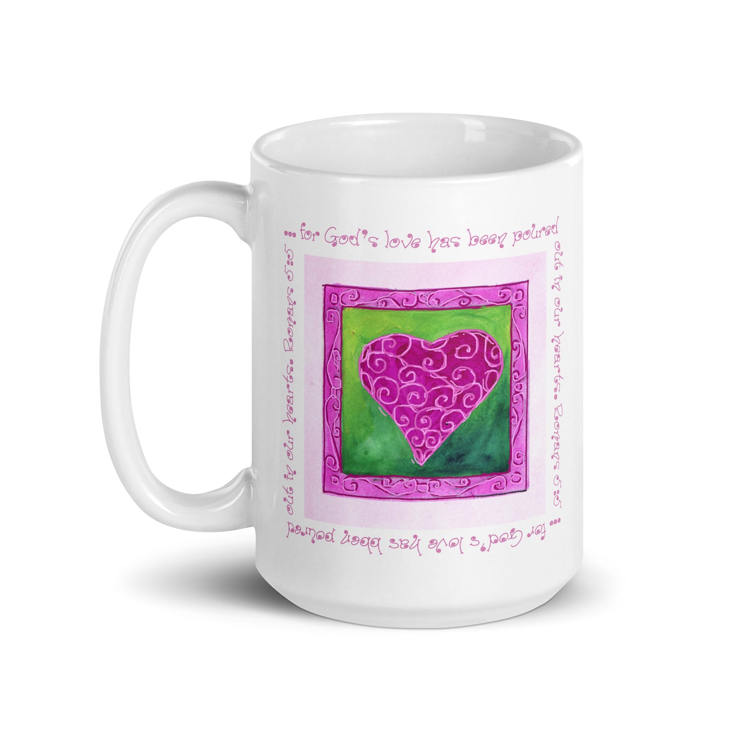 Bright Pink - Pink Heart Mug