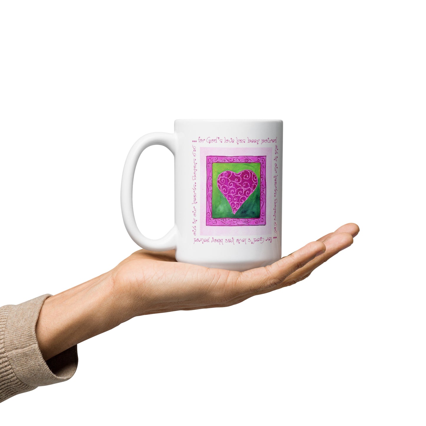 Bright Pink - Pink Heart Mug