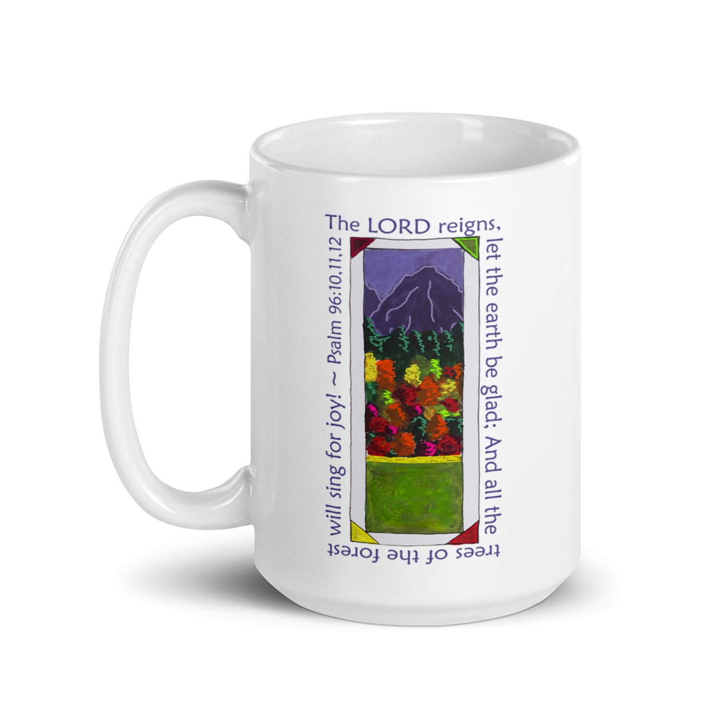 Heavenly Blue - Fall Leaves Mug