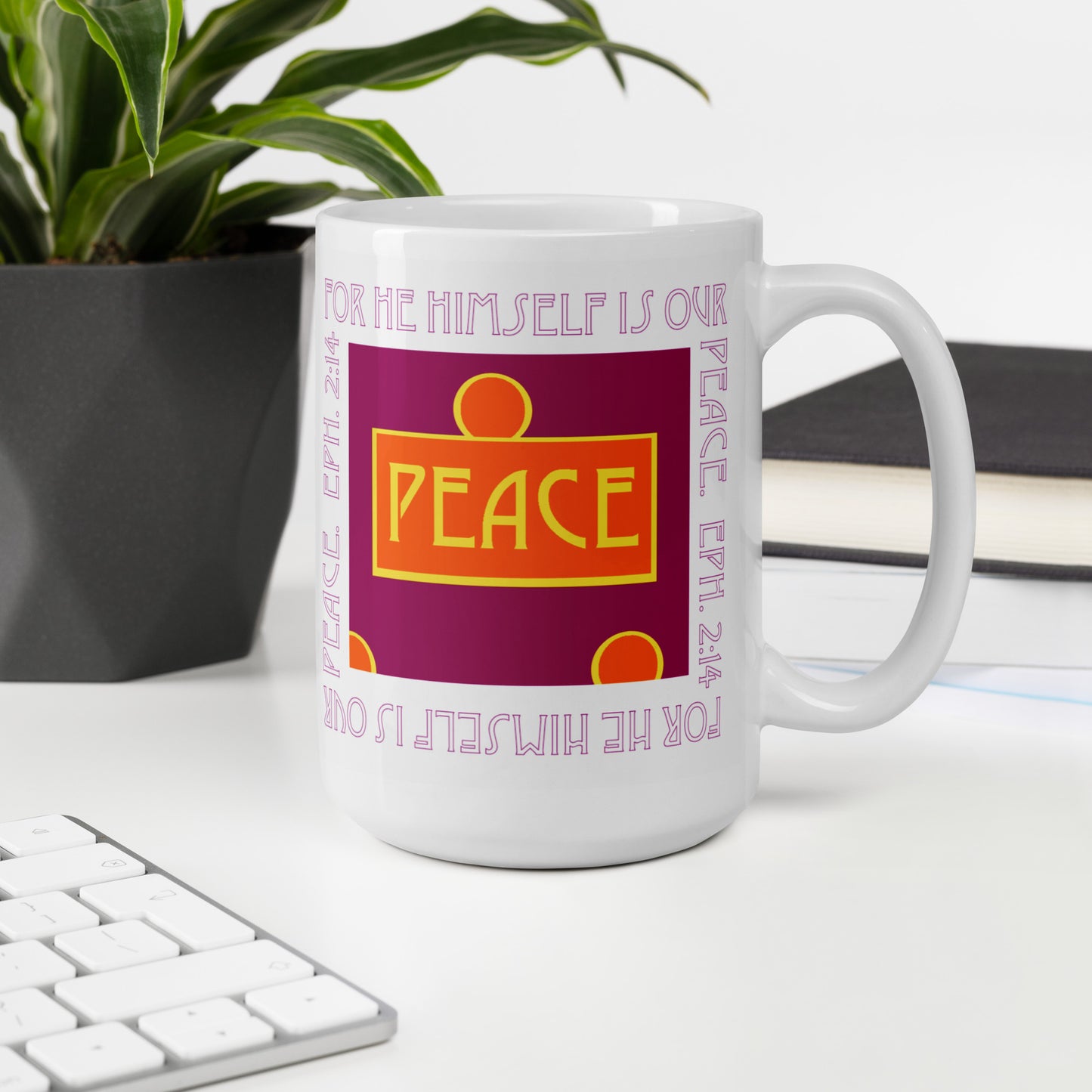 Vivid Orange - Peace Mug