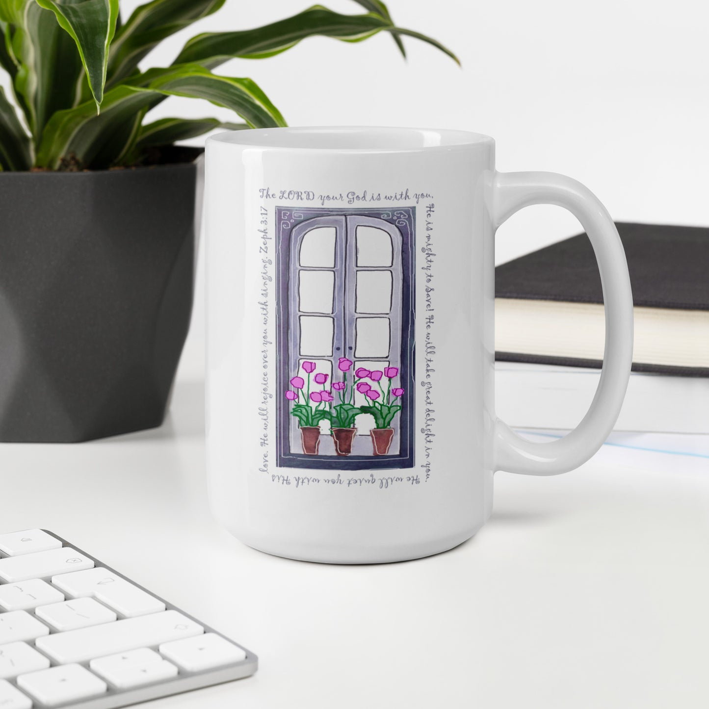 Bright Pink - Tulips in the Window Mug