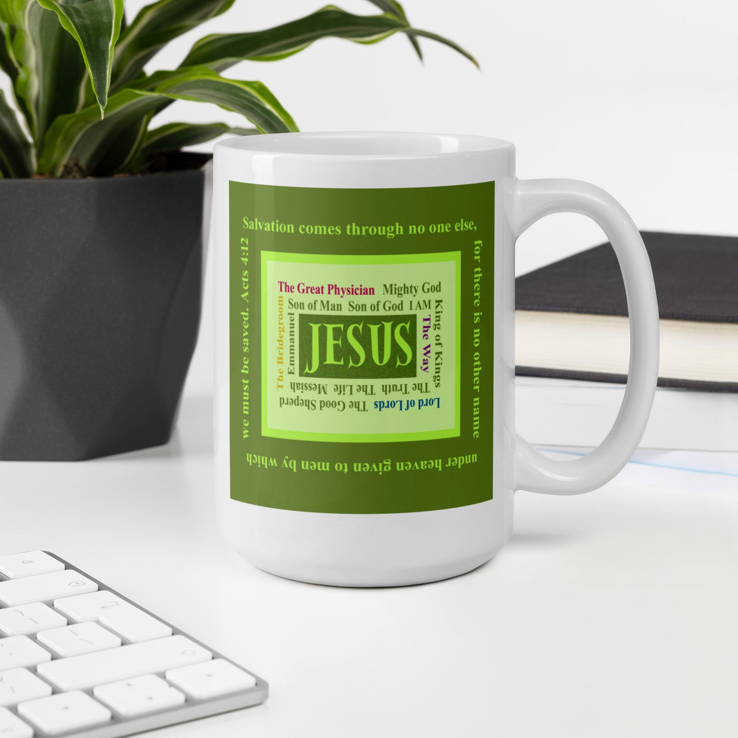 Lively Green - Names of Jesus Mug