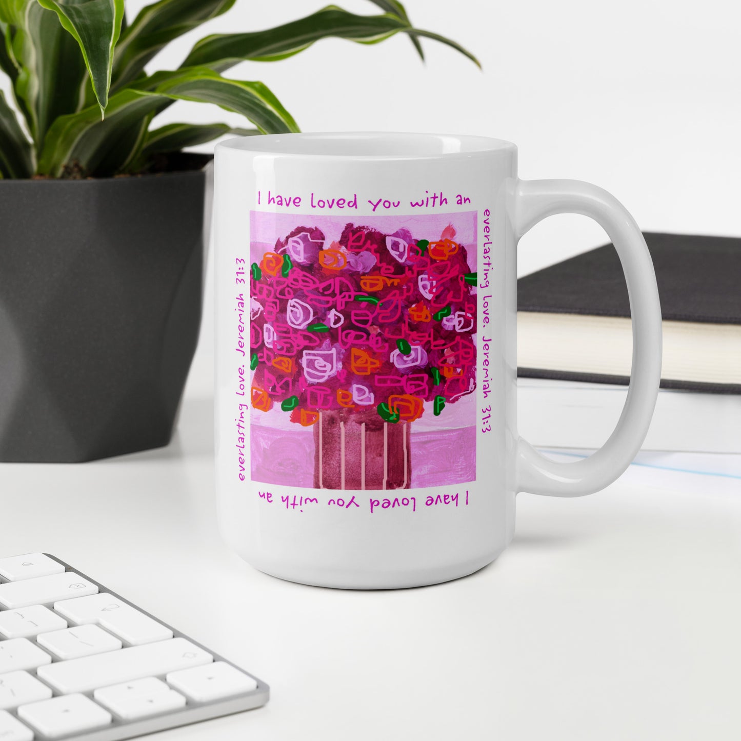 Bright Pink - Stripe Mug