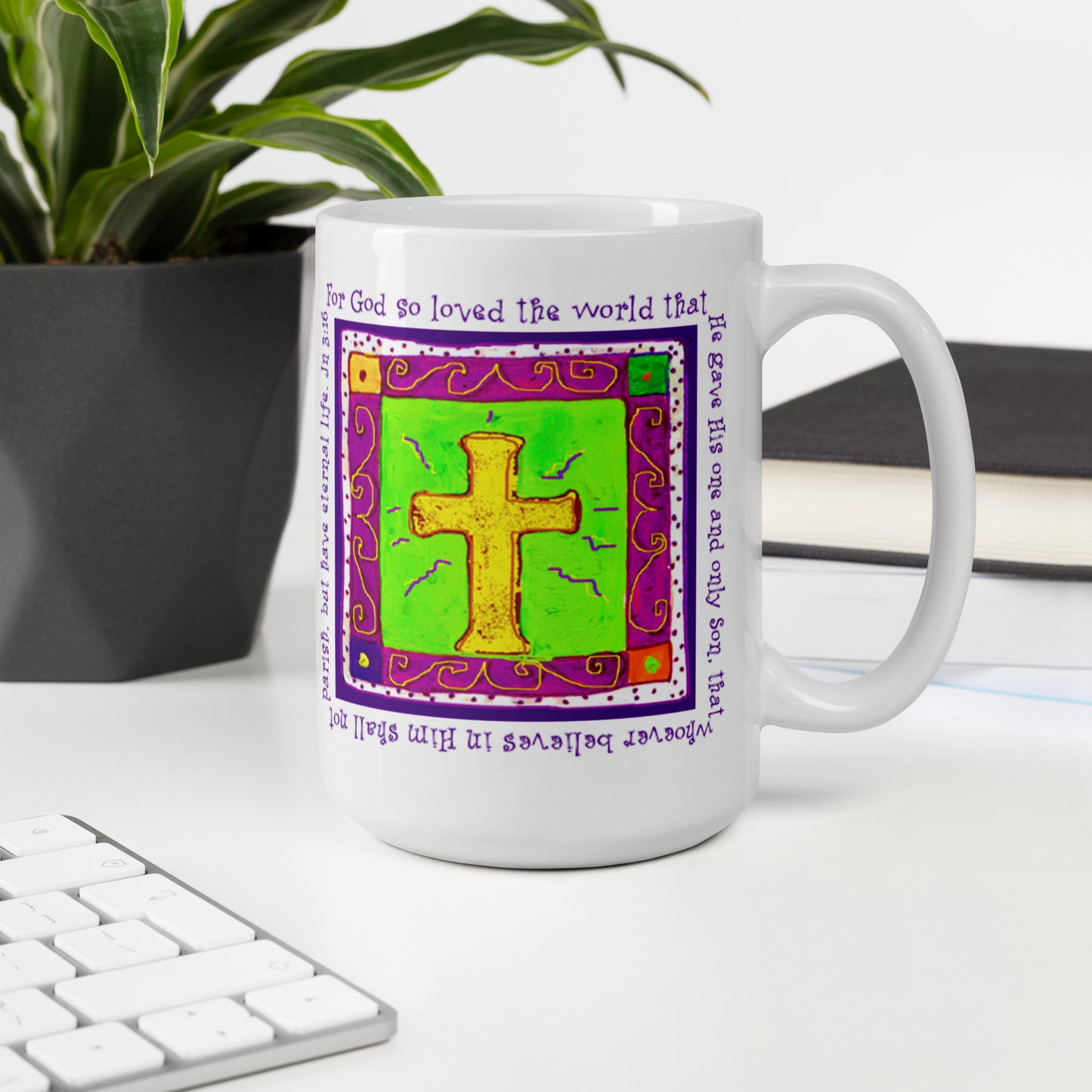 Vibrant Yellow - The Golden Cross Mug