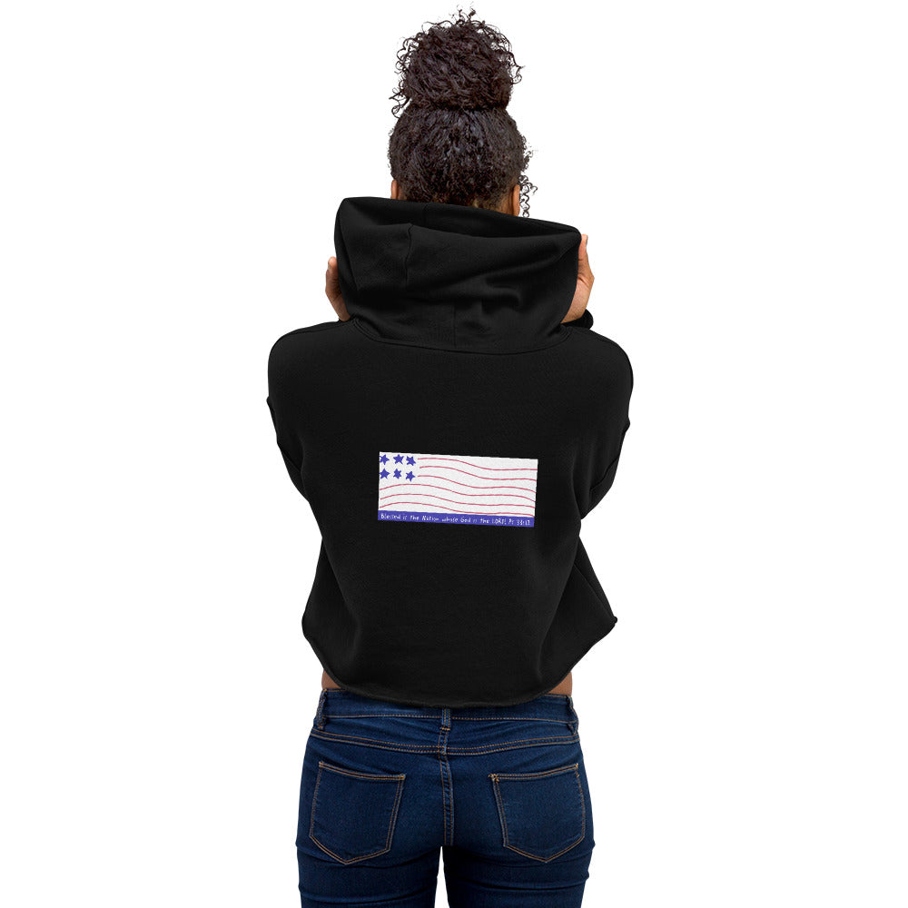 Heavenly Blue - Funky Flag Sweatshirt Crop Hoodie