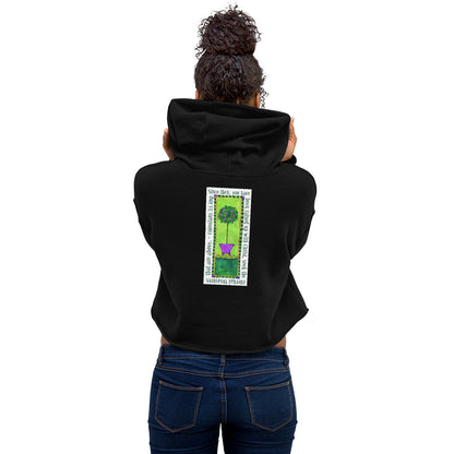 Lively Green - Topiary Sweatshirt Crop Hoodie