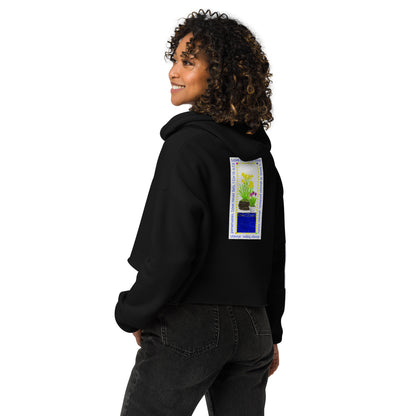 Vibrant Yellow - Daffodils and Tulips Sweatshirt Crop Hoodie