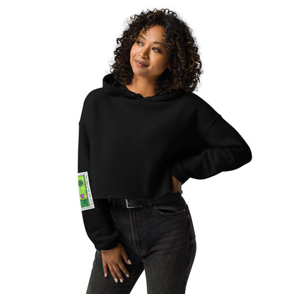 Lively Green - Topiary Sweatshirt Crop Hoodie