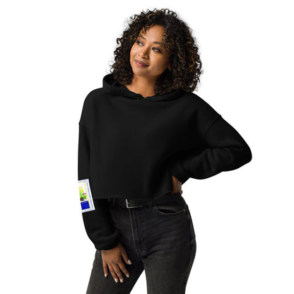 Vibrant Yellow - Daffodils and Tulips Sweatshirt Crop Hoodie
