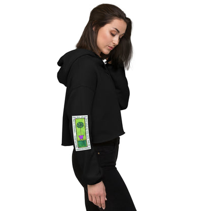 Lively Green - Topiary Sweatshirt Crop Hoodie
