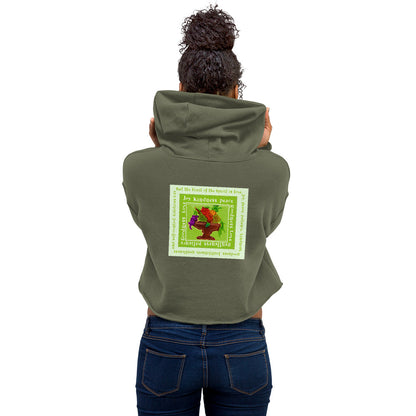 Lively Green - Fruit Sweatshirt Crop Hoodie