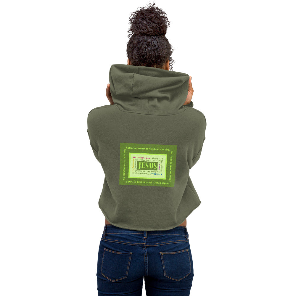 Lively Green - Names of Jesus Sweatshirt Crop Hoodie