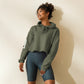 Lively Green - White Orchid Sweatshirt Crop Hoodie