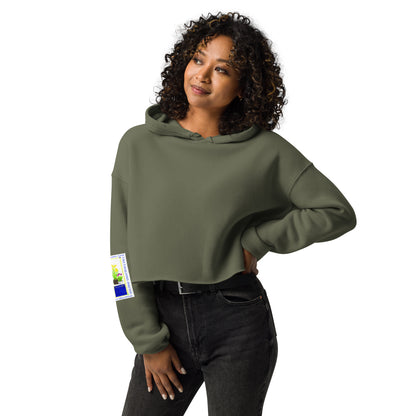 Vibrant Yellow - Daffodils and Tulips Sweatshirt Crop Hoodie