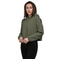 Lively Green - White Orchid Sweatshirt Crop Hoodie