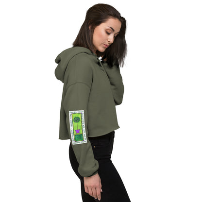Lively Green - Topiary Sweatshirt Crop Hoodie