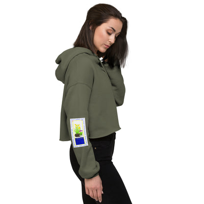 Vibrant Yellow - Daffodils and Tulips Sweatshirt Crop Hoodie