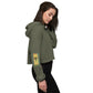 Vibrant Yellow - Tall Tulips Sweatshirt Crop Hoodie