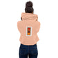 Vivid Orange - Abundant Flowers Sweatshirt Crop Hoodie