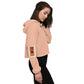 Vivid Orange - Abundant Flowers Sweatshirt Crop Hoodie