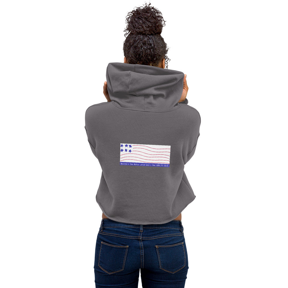 Heavenly Blue - Funky Flag Sweatshirt Crop Hoodie