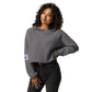 Deep Purple - Pansies Sweatshirt Crop Hoodie