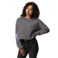 Deep Purple - Flowers in the Window Sweatshirt Crop Hoodie