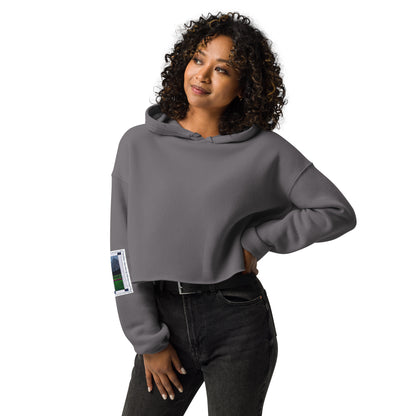 Heavenly Blue - Mountain Sweatshirt Crop Hoodie
