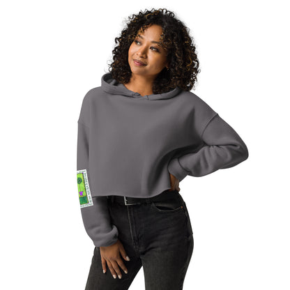 Lively Green - Topiary Sweatshirt Crop Hoodie
