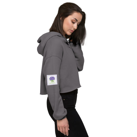 Deep Purple - Watering Can Sweatshirt Crop Hoodie