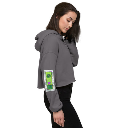 Lively Green - Topiary Sweatshirt Crop Hoodie