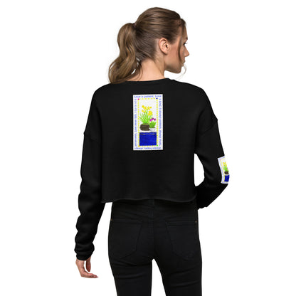 Cropped sweatshirt faith based flowers