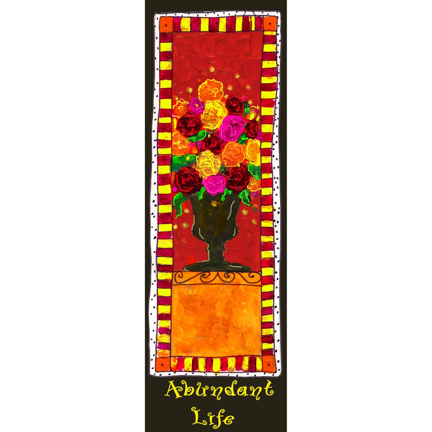 Vivid Orange - Abundant Flowers Bookmark