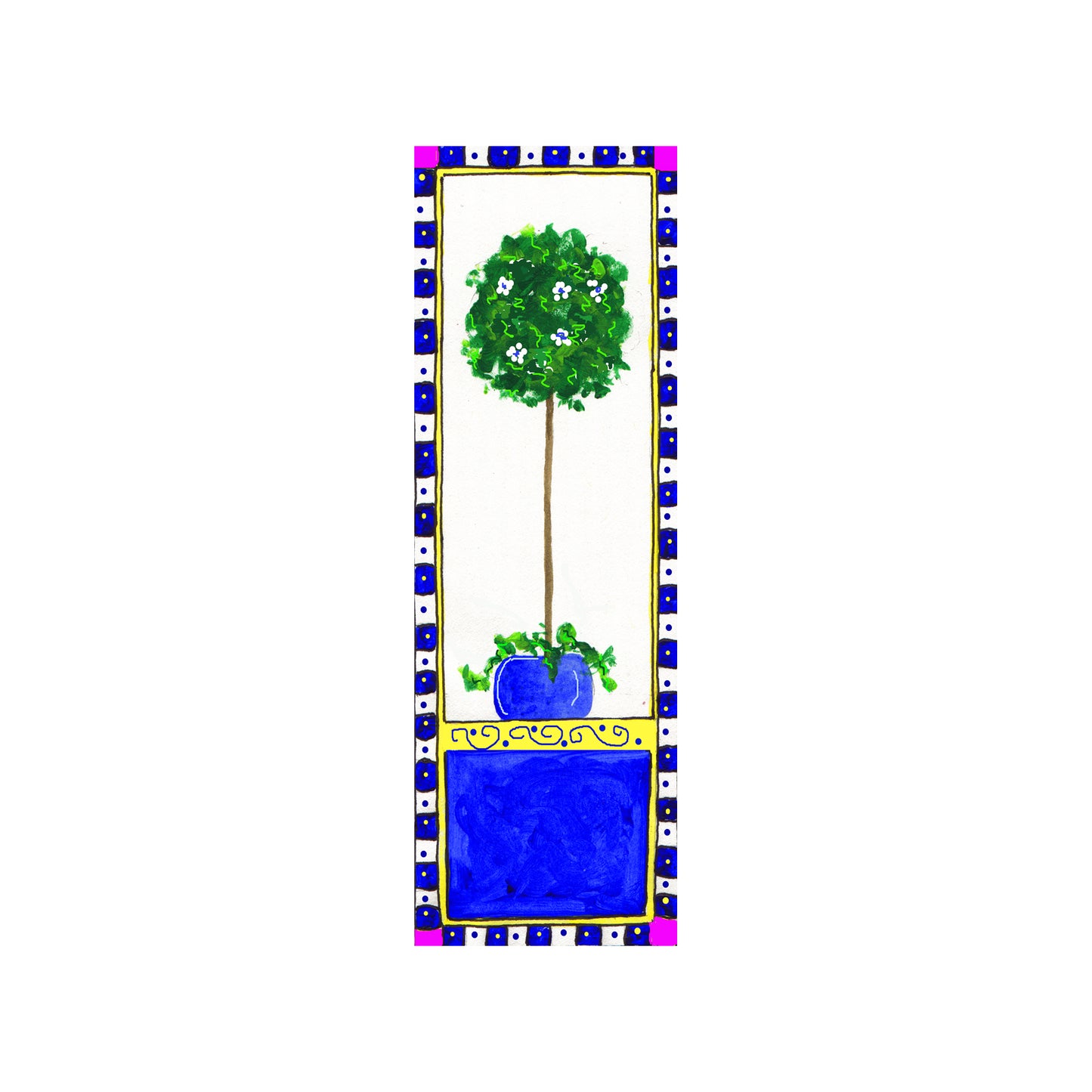 Heavenly Blue Topiary Bookmark