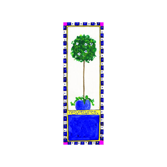 Heavenly Blue Topiary Bookmark