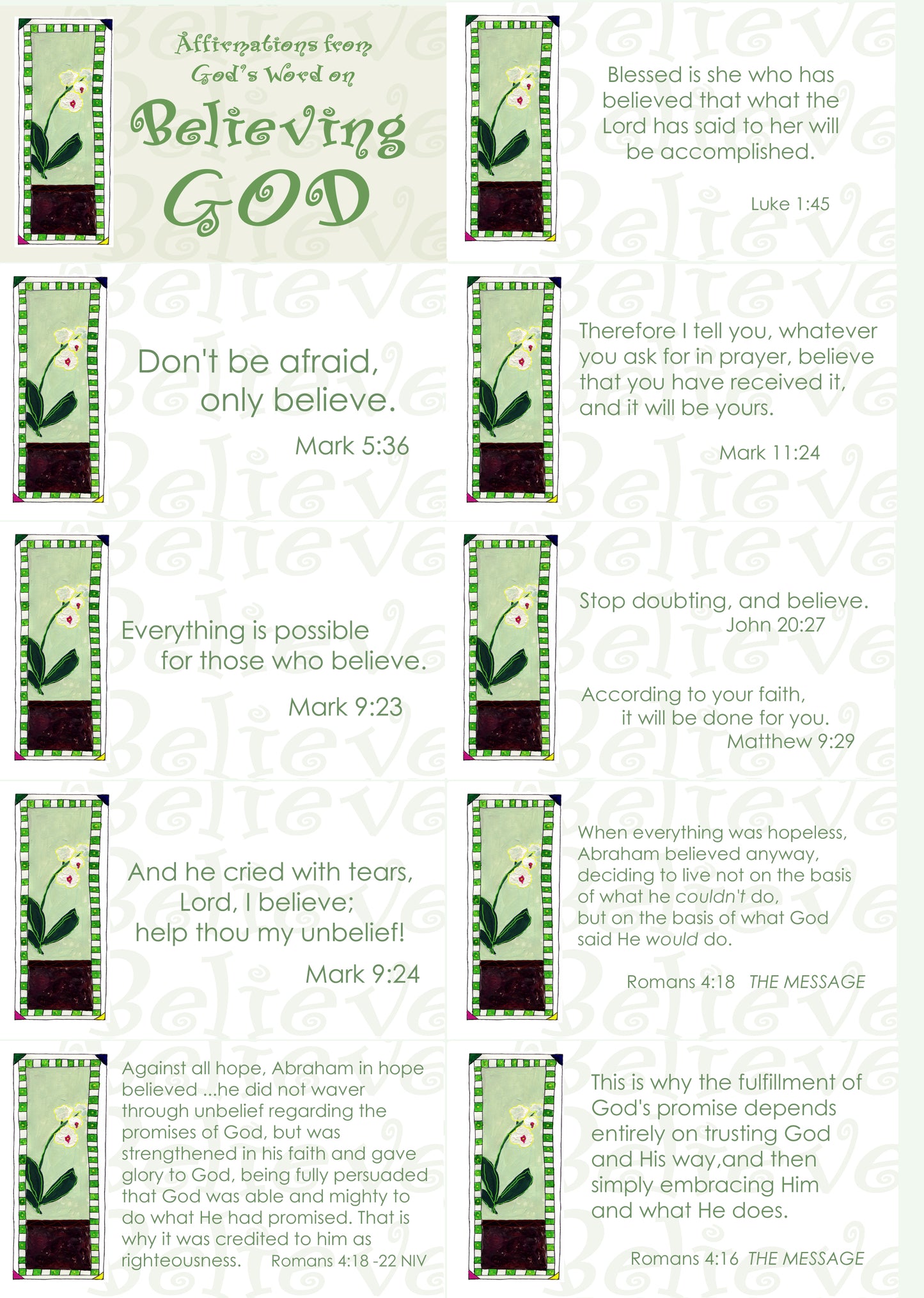 Affirmations from God - Believing God