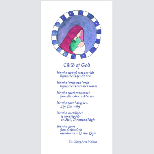 A Very Merry Christmas - Child of God Note Card (Single Card)