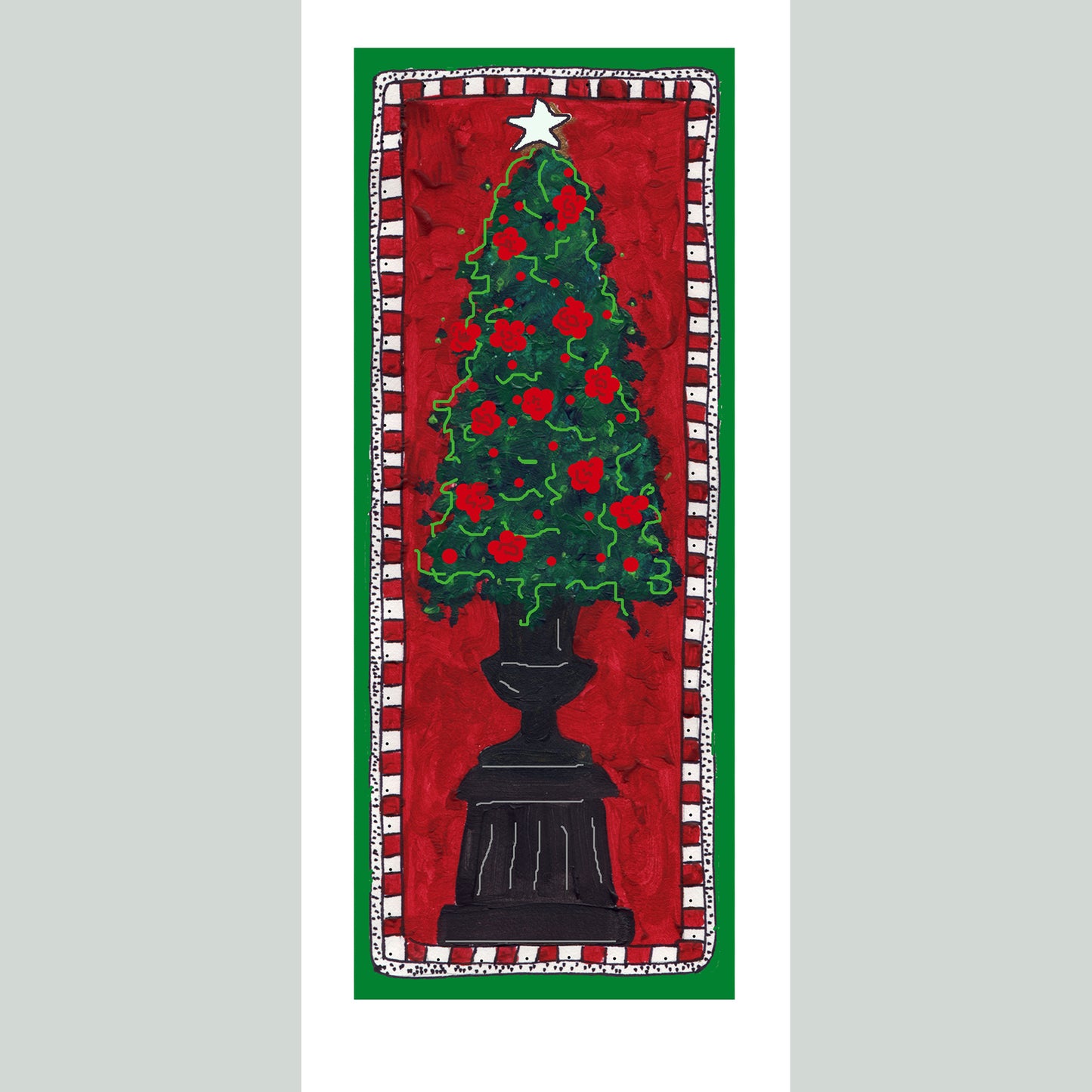 A Very Merry Christmas - A Christmas Tree Note Card (Single Card)