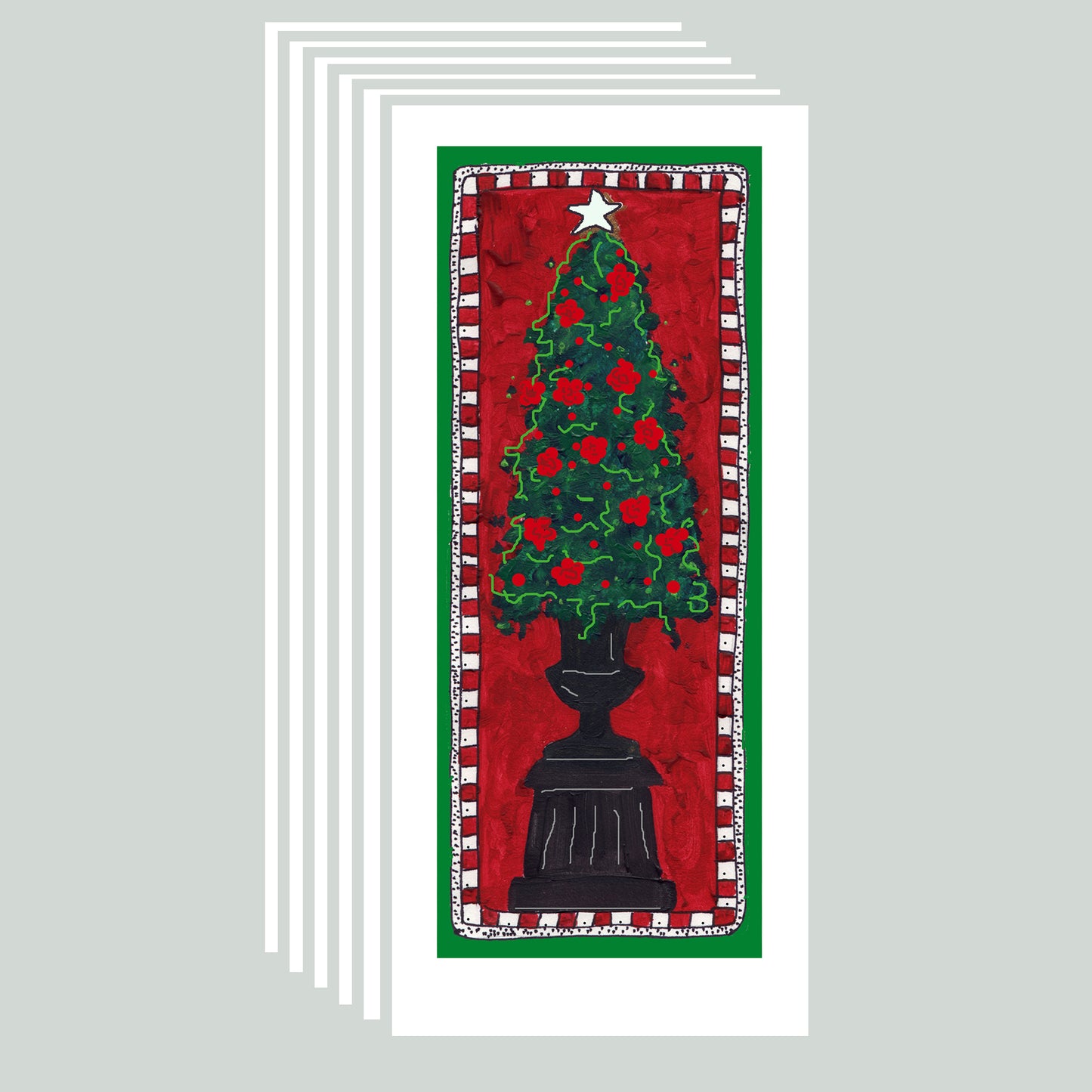 A Very Merry Christmas - A Christmas Tree Note Cards (Six Cards)