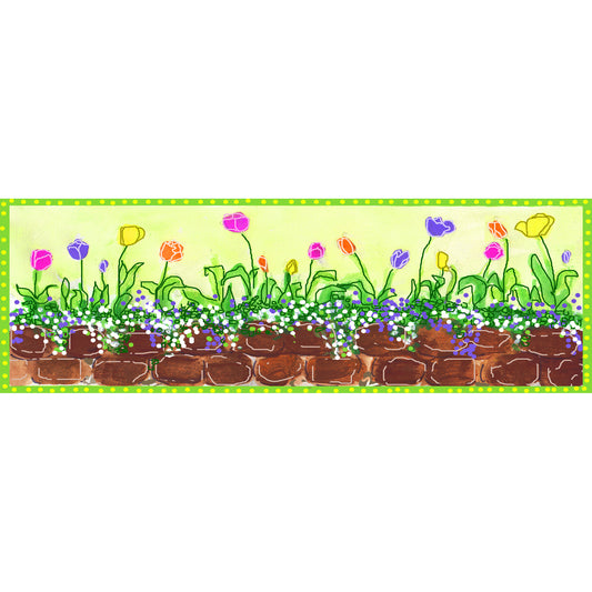 Lively Green - Spring Tulips Bookmark