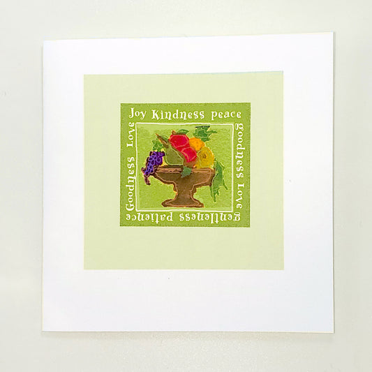 Lively Green - Fruit Square Note Card (Single Card)