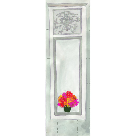 Lively Green - Flowers in the Window Bookmark
