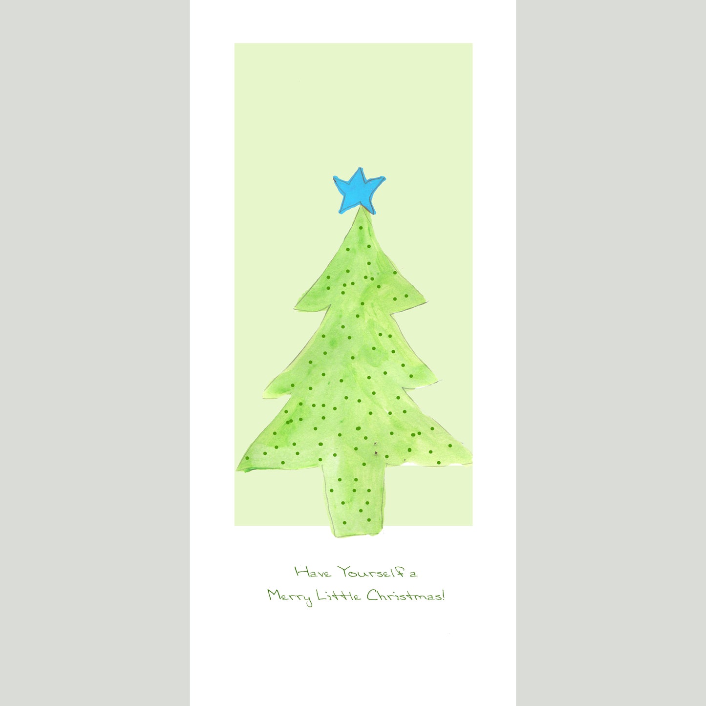 A Very Merry Christmas - Merry Little Tree Note Card (Single Card)